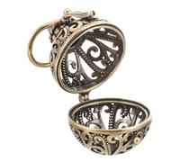 TOPPERFUN 1pcs Brass Car Diffuser Hanging Decor Vintage Floral Pattern Hollow out Fragrance Ball Rust-resistant Unique Aromatherapy Pendant for DIY and Other Occasion