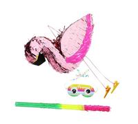 TOPPERFUN 1Set Flamingo Tropical Party Supplies with Bat Blindfold for Birthday Celebrations Summer Pool Luau Decorations Vibrant Design for Hawaiian Themed Events