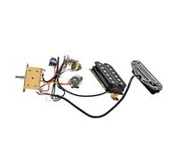 TOPPERFUN 1set Guitar Wiring and Dual Pickup and Easy to Install Electric Guitar Control Plate Compact for Beginners and