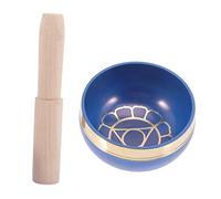 TOPPERFUN 1set Meditation Singing Bowl Mallet Handcrafted Buddhism Sound Bowl for Yoga and Mindfulness Sacred Atmosphere for Peaceful Space Diameter Light