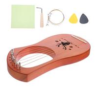 TOPPERFUN 1set String Wooden Lyre Harp Portable Orchestral String Instrument Rounded Edges for Beginners and Music Relaxing Melodious Sounds for All Ages