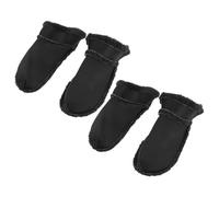 TOPPERFUN 2 Pairs Furry Clogs Shoes Inserts Warm Winter Insoles Lightweight Soft Skin-friendly Replacement Liners for Autumn and Cold Weather Black