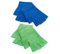 TOPPERFUN 2 Pairs Moisturizing Therapy Gloves Gel Hand Spa Gloves for Intensive Hydration Soft Lightweight for Overnight Skin Care for Dry Cracked Hands Green Blue
