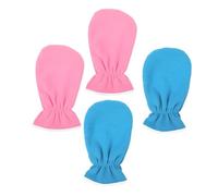 TOPPERFUN 2 Pairs Spa Moisturizing Gloves for Paraffin Wax Hand Care Soft Supple Mittens with Comfortable Fit Reusable Hand Covers for Hot Wax Treatment Blue and Pink