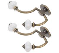 TOPPERFUN 2 Pcs Antique Hat Hooks Zinc Alloy Double Coat Hook Vintage Style with Strong Bearing Capacity Corrosion Resistant Craftsmanship for Living Room and Cabinet