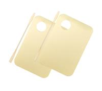 TOPPERFUN 2 Set Acrylic Foundation Plate Makeup Artist Palette with Spatula Portable Lightweight Makeup Mixing Tray for Liquid Foundation Eyeshadow Nail Polish Professional Cosmetic Tool