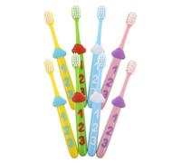 TOPPERFUN 2 Sets Boy Girl's Toothbrush Soft Bristles Number Handle Boy Girl Manual Tooth Brush for Girls Ages Promotes Healthy Oral