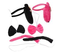 TOPPERFUN 2 Sets Horse Costume Set with Animal Ears Headband Tail and Bowtie for Comfortable Sturdy Fit for Halloween Jungle Theme Parties Classroom Performances and Photo Booth Props