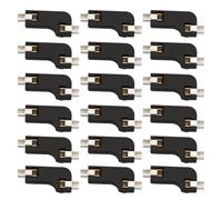 TOPPERFUN 20 Pcs Hot Swap Pcb Socket Black Abs Material Two Clamps Operating Life 100 Cycles Keyboard Hot Plug Connectors for Mechanical Keyboards