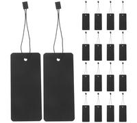 TOPPERFUN 200pcs Black Clothing Tags with Strings Price Label Marking Tags for Retail and Jewelry Sturdy Paper for Clothes Labeling and Pricing in Store Use