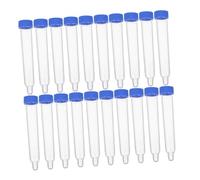 TOPPERFUN 200PCS Sample Tubes with Screw Caps Pointed Bottom Test Vials for Laboratory Sediment Storage and Analysis and Clear for Accurate Diagnostic Testing