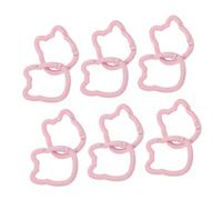 TOPPERFUN 20pcs Cute Kawaii Cat Carabiner Clips Spring Snap Hooks for Keychains Bags and Backpacks Strong Alloy Design for Camping and Hiking