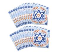 TOPPERFUN 20pcs Disposable Hanukkah Party Napkins Menorah Design Tissue Paper for Holiday Celebrations Elegant Tableware for Jewish Festivals and Cocktail Parties