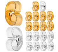TOPPERFUN 20pcs Earring Backs Replacement for Secure Locking Includes Butterfly Stoppers Lightweight Earring Accessories for Jewelry Making Repair
