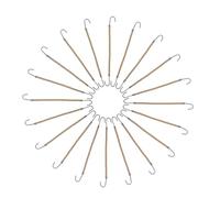 TOPPERFUN 20Pcs Elastic Ponytail Hair Hooks with Apricot Rubber Bands for Smooth Natural Hair Styling Braids Half-knots No Tug Claws for Custom-fit Ponytails