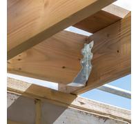 TOPPERFUN 20pcs Face Mount Hurricane Tie Rafter Brackets Galvanized Steel Weather Resistant Structural Stability Metal Joist Hangers for Heavy Duty Joist Support Applications