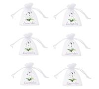 TOPPERFUN 20pcs Lavender Sachets Empty Drawstring Bags for Spices Herbs and Jewelry Breathable Organza Pouches for Lavender Storage Closets