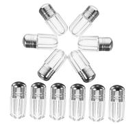 TOPPERFUN 20pcs Mini Transparent Plastic Pill Bottles with Caps Travel Medicine Containers for Pills Vitamins Candy Storage Compact and Lightweight Powder Holder Go Use