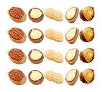 TOPPERFUN 20Pcs Simulation Nut Food Miniature Fake Nuts for Dollhouse Decor Realistic Tiny Models for Play Kitchen and Photography Props