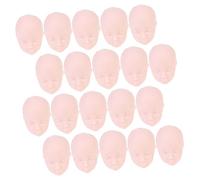 TOPPERFUN 20pcs Small Plastic Doll Heads for Makeup Practice and Diy Craft Making, Mini Doll House Material for Handmade Supplies, Salon Training Heads for Beauty Students and Hobbyists