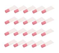 TOPPERFUN 20pcs Transparent Refillable Lip Gloss Tubes Cosmetic Containers with Straight Edge Caps for DIY Lip Balm Travel Makeup Reusable and Easy to Fill