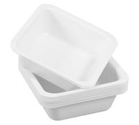 TOPPERFUN 20pcs Weighing Dishes Plastic Weighing Boats Sample Weighing Trays Lab Dishes Portable Weigh Plates Scientific Lab Equipment Plates (White)