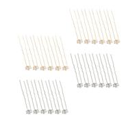 TOPPERFUN 24pcs Pearl Hair Pins Set with Rhinestones Elegant Hair Clips for Weddings Parties Celebrations Distinctive Accessory for Women and Bridesmaids Silver Rose Gold