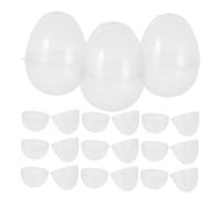 TOPPERFUN 25pcs Clear Fillable for Transparent Plastic Egg Ornaments for Kindergarten Activities Reusable Candy Boxes and Party Favors for Creative Play and Holiday Decorations