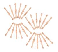 TOPPERFUN 25pcs Unpainted Wood Stair Balusters European Style Gourd Carved Porch Columns Railing Spindles Wood Embellishments for Furniture Crafting and Home Decor