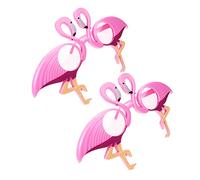 TOPPERFUN 2Pairs Flamingo Shaped Party Glasses of Portable Props for Summer Beach Events Costume Accessories for Festivals Birthday Parties and Live Performances