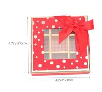 TOPPERFUN 2Pcs 9-Grid Chocolate Candy Boxes in Dark and Crimson, Valentine’s Day Wedding Favor Packing Boxes with Window, Packaging for Birthday and Romantic Occasions