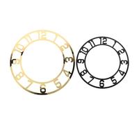 TOPPERFUN 2pcs Acrylic Mirror Wall Clock Decals with Arabic Numerals, 25cm Light Gold 20cm Black round Clock Face Stickers for Living Room Office Hotel Entryway Decor