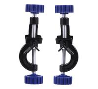 TOPPERFUN 2pcs Adjustable Blue Knob Bosshead Clamp Holder Alloy Heavy Duty Laboratory Clip Holder for Chemical Reactions Filtrations and Home Use Medium