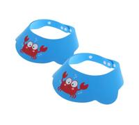 TOPPERFUN 2pcs Adjustable Thickened Shampoo Bath Cap Multipurpose Washing Shield for Hair Washing Bathing Swimming Soft Shower Visor with Four Settings