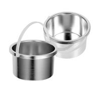 TOPPERFUN 2pcs Aluminum Wax Warmer Replacement Pots 500ml Hard Wax Melting Bowls for Electric Melt Warmers Hair Removal Machines Beauty Heating Liners
