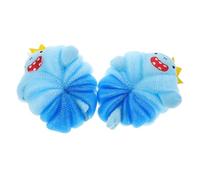TOPPERFUN 2pcs Baby Shower Sponge: Children's Absorbent Exfoliating Wash Scrubber- Cute Shark Shower Sponges - Toddler Bathtime Accessories