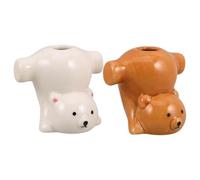 TOPPERFUN 2pcs Cartoon Animal Toothbrush Holder with Quick Drying Drainage Toothbrush Organizer and Cute Toothpick Stand for Bathroom Decor Suitable for Boys