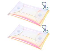 TOPPERFUN 2pcs Coin Purse Small Bag PVC Simple Design Convenient to Hold Small Objects Smooth Surface for Candy and Earphones
