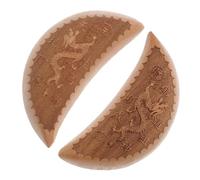 TOPPERFUN 2Pcs Crescent-shaped Holy Divination Cups Wood Material Safe Taoist Sacrifice Cup for Home Decor and Cosplay Spiritual Tools