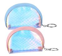 TOPPERFUN 2pcs Cute Mini Mermaid Change Purse Small Coin Purse Clutch Women Wallet for Everyday Use