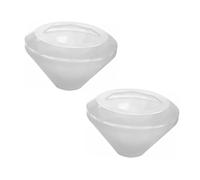 TOPPERFUN 2pcs DIY Silicone Casting Mold for Crafts Diamond Shape Moulds for Handmade Craft Accessories Suitable for Family and School Creative Projects