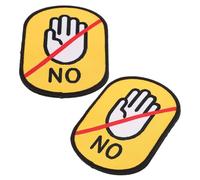 TOPPERFUN 2pcs Dog Tags for Dog Harness Fabric Waterproof Social Identification Stickers Dirt-Resistant Multiple Shapes Easy Identification for Pet Safety Outdoors