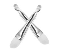 TOPPERFUN 2Pcs Double-ended Clay Mask Brush with Cream Spoon Soft Facial Mask Applicator for Even Skincare Application for Women Beauty and Spa Routine