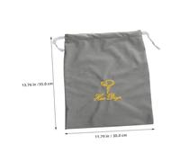 TOPPERFUN 2pcs Embroidered Hair Dryer Storage Bag Drawstring Pouch for Travel and Home Protective Blow Dryer Organizer for Various Models Elegant Gray Design