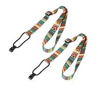 TOPPERFUN 2pcs Ethnic Style Colorful Ukulele Strap Guitar Belt for Electric and Folk Guitars for Standing High Strength Material Convenient Carrying