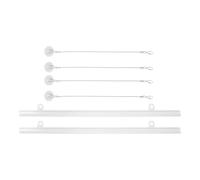 TOPPERFUN 2pcs Flag Hanging Pole PVC Iron 40cm with Clamp and Chain Hook, Tool-free Easy Assembly for Shopping Malls and Events, for Flags and Canvas Works