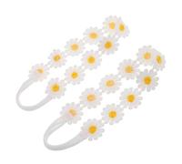 TOPPERFUN 2pcs Flower Headbands for Women Daisy Sunflower Elastic Fabric Boho Style Realistic Floral Design Unaffected by Seasons Outdoor Festival Accessories
