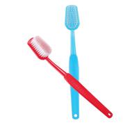 TOPPERFUN 2pcs Giant Toothbrush Props Lightweight Photo Booth Party Social Media Photo Prop Red and Blue for Halloween Costumes Creative Photography Sessions
