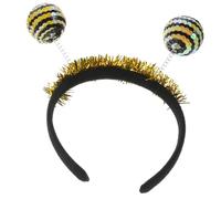 TOPPERFUN 2pcs Halloween Sequin Insect Headbands Boppers with Ladybug and Bee Balls Cute Cosplay Hair Accessories for Carnival Party Wedding Valentine Day and Festival Use