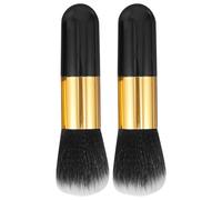 TOPPERFUN 2Pcs High-density Foundation Makeup Brush for Blending Liquid Cream and Powder Ergonomic Face Brushes for Contouring Buffing Shading Compatible with Cream Concealer and Loose